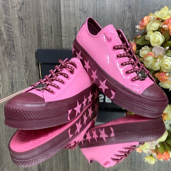 ❤️ Converse CTAS LIFT OX Patent pink dark burgundy - Picture 8 of 8
